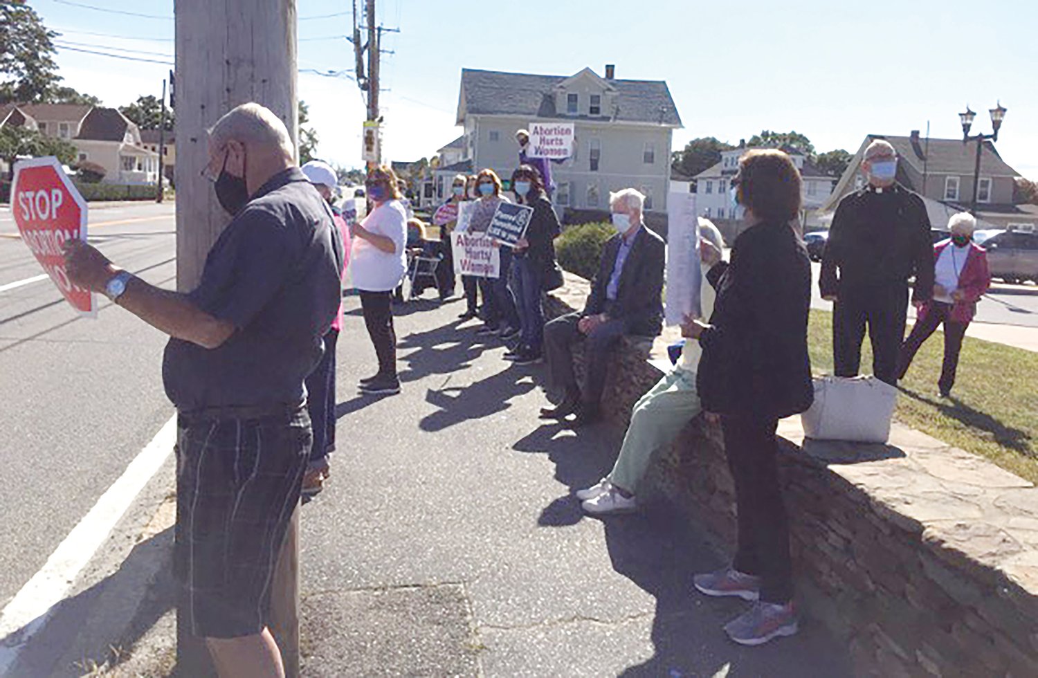 Rhode Islanders stand and pray together joining other pro-life individuals throughout the USA and Canada in honor of the millions of babies whose lives have been lost to abortion.